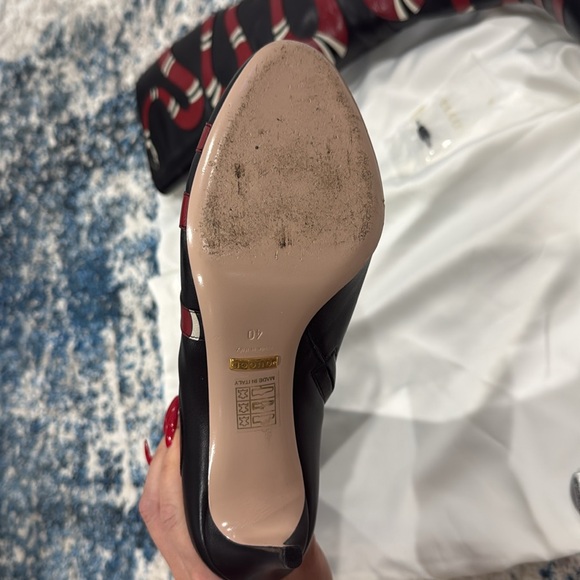 Gucci Black and Red Heeled Boots - Picture 2 of 7